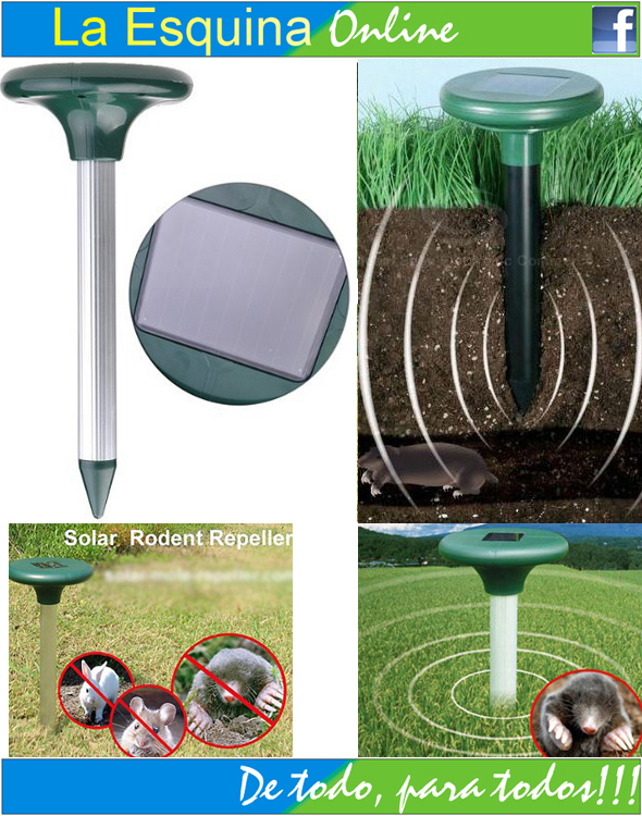 Ahuyentador  de roedores Solar para jardines de casa de campo.